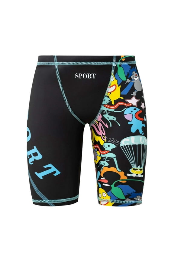 Boys' Swim Jammers Competitive Swim Team Suit Youth Kids Athletic Swimming Shorts UPF 50+,Light Blue