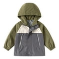 thumbnail image 1 of Tiweut Boys Tops Windbreaker Jacket Kids Lightweight Hooded Long Sleeve Patchwork Color Zipper Outdoor Regular Boy Coat for 12-13 Y, 1 of 8