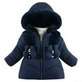 thumbnail image 1 of Tiweut Casual Down Down Coat for Girls Winter Hooded Warm Zipper Stylish Winter Coat Outwear Regular Clothing 18-24 M, 1 of 4