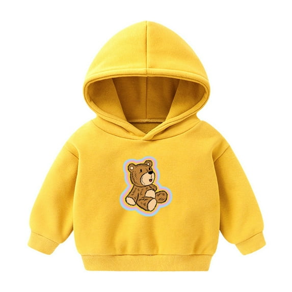 Tiweut Casual Hoodies for Boys Daily Wear School Cartoon Print Sweatshirts Long Sleeve Loose Fit Classic Hooded 4-5 Y