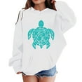 thumbnail image 1 of Tiweut Casual Hoodies for Girls Long Sleeve Hooded Fashion Turtle Printed Loose Fit Sweatshirt Relaxed Fit Blouses 5-6 Y, 1 of 4
