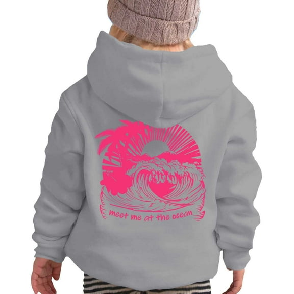 Tiweut Casual Hoodies for Girls Long Sleeve Soft Sweatshirt Hooded Graphic Hoody Kids Cute Pullovers Top Clothes Tops 2-3 Y