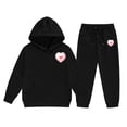 thumbnail image 1 of Tiweut Casual Kids Outfits 2 Piece Loose Hoodie and Sweatpants Unisex Suit Set, 1 of 5