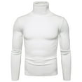 thumbnail image 1 of Tiweut Casual Sweaters for Men Fall and Winter Solid Color Long Sleeve High Neck Sweater Slim Fit Elastic Gym Sportswear Man Blouses WH1,M, 1 of 4