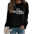 thumbnail image 1 of Tiweut Casual Sweatshirts for Womens Volleyball Graphic Long Sleeve Crewneck Loose Fit Pullover Blouses Black,XL, 1 of 3