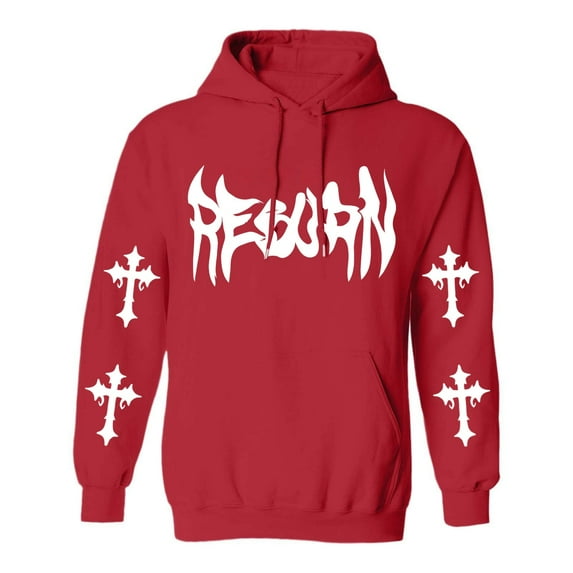 Tiweut Christian Hoodies for Men Vintage Religious Faith Jesus Sweatshirts Cross Bible Verse Streetwear Hoodie Pullovers,Red,2XL