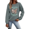 thumbnail image 1 of Tiweut Christian Jesus Sweatshirts for Women Religious Faith God Bible Verse Shirts Boho Butterfly Graphic Pullover Tops,A-Grey,Grey, 1 of 4