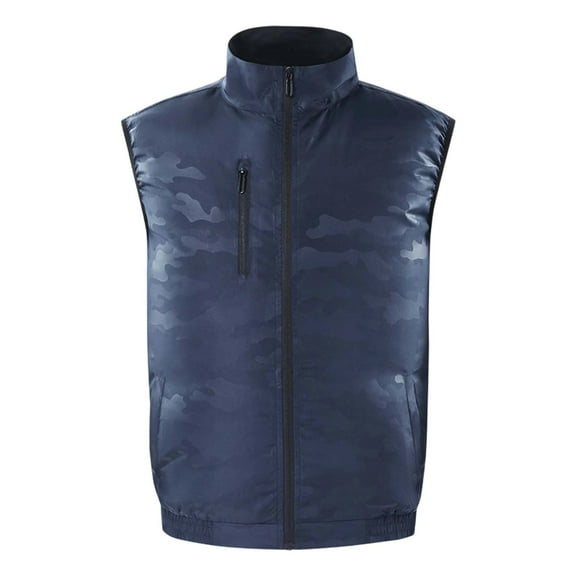 Tiweut Cooling Vest with 2 Fans,Summer Air Conditioning Clothing,Breathable Sun Protection Blue1,L