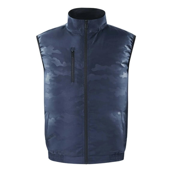 Tiweut Cooling Vest with 2 Fans,Summer Air Conditioning Clothing,Breathable Sun Protection Blue1,L