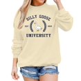 thumbnail image 1 of Tiweut Funny Goose Graphic Sweatshirt For Women Cute Printed Crewneck Sweater Pullover With Sayings Long Sleeve T Shirts,A-Beige,Beige, 1 of 4