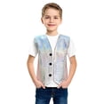 thumbnail image 1 of Tiweut Girls Boys Sequin Vest Sleeveless Shiny Sequins Hop Jazz Dance Party Stage Performance Vest Waistcoat,Silver1,11-12 Y, 1 of 4