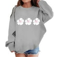 thumbnail image 1 of Tiweut Girls Casual Sweatshirts and Blouses Kids Floral Graphic Long Sleeve Crew Neck Toddler Pullover Relaxed Fit Clothes 3-4 Y, 1 of 4