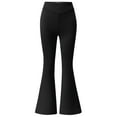 thumbnail image 1 of Tiweut Girls Pants Dressy Bottom Flare Long Straight Leg Elastic Waist Solid Color Slim Fit School Children Trousers 5-6 Y, 1 of 5