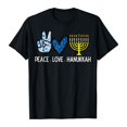 thumbnail image 1 of Tiweut Hanukkah Tshirts for Women Chanukah Shirts Menorahs Graphic Crewneck Short Sleeve Loose Fit Pullover Tops,Black,L, 1 of 4