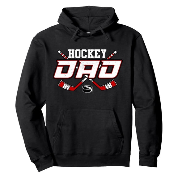 Tiweut Hockey Dad Hoodies For Men Papa Father's Day Vintage Pullover Loose Blouses,Black,L