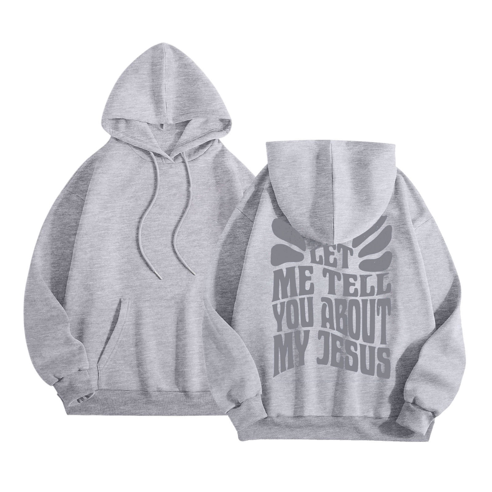 Women's Solid 2-Piece Set Letter Print Hoodie With Pocket main image 1