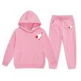 thumbnail image 1 of Tiweut Kid Leisure Outfits 2 Piece Loose Hoodie and Sweatpants Unisex Clothing Set, 1 of 5