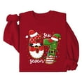 thumbnail image 1 of Tiweut Kids Girls Boys Christmas Sweatshirt "6 7" Six Seven Graphic Print Long Sleeve Round Neck Preppy Clothes Xmas Clothes Outfits,Red,8-9 Y, 1 of 4