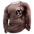 thumbnail image 1 of Tiweut Long Sleeve T Shirt for Men Graphic Printed Round Neck Retro Loose Pullover Tops, 1 of 4
