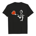 thumbnail image 1 of Tiweut Men Valentine's Day Casual T Shirts,Matching Couple Interactive Short Sleeve Tees Crewneck with Phrases Heart Designs Comfortable Anniversary Date Night,Blouses,A-Black,L, 1 of 4