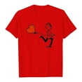thumbnail image 1 of Tiweut Men Valentine's Day Casual T Shirts,Matching Couple Interactive Short Sleeve Tees Crewneck with Phrases Heart Designs Comfortable Anniversary Date Night,Blouses,A-Red,XL, 1 of 4