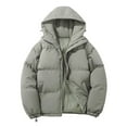 thumbnail image 1 of Tiweut Men's Casual Warm Jacket Couple Hooded Cotton Light Weight For Winter Outdoor Waterproof Windproof Coat Warm With Hood,Grey,L, 1 of 4