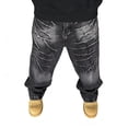 thumbnail image 1 of Tiweut Mens Baggy Jeans Y2k Hop Wide Leg Denim Pants Casual Loose Trousers Streetwear,Black, 1 of 5