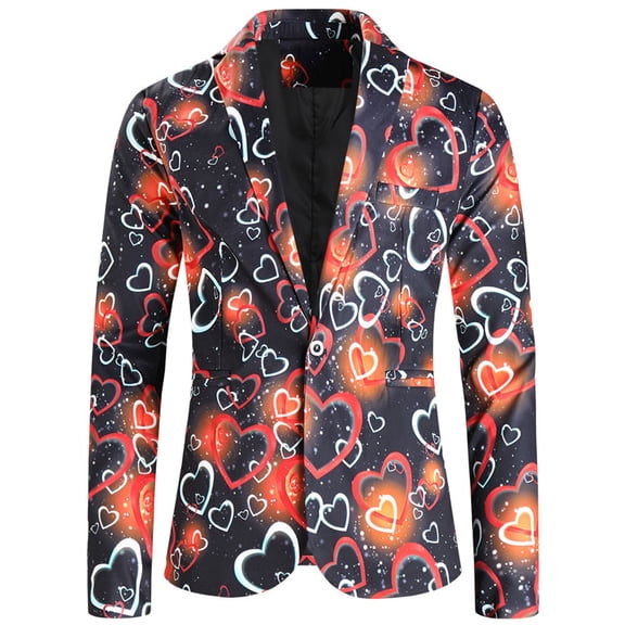 Tiweut Mens Floral Blazer Jacket Valentine's Day Paisley Tuxedo Suit Party Dress Coat,Gold