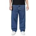 thumbnail image 1 of Tiweut Mens Jeans Mens Denim Long Pants Plus Size Straight Leg Wide Leg High Waist Man Trousers BU2,38, 1 of 8