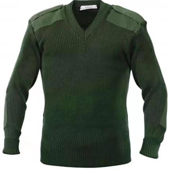 Tiweut Mens Sweaters Winter Sweatshirts Long Sleeve V Neck Plus Size Warm Solid Color Man Tops Army Green,L