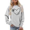 thumbnail image 1 of Tiweut Mom Life Sweatshirt Women Cute Wildflower Oma Love Heart Graphic Shirt Funny Mama Gifts Long Sleeve Pullover Tops,Grey,S, 1 of 4