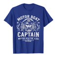 thumbnail image 1 of Tiweut Motor Boat Captain T Shirt for Women Funny Graphic Print Short Sleeve Tops,Blue, 1 of 2