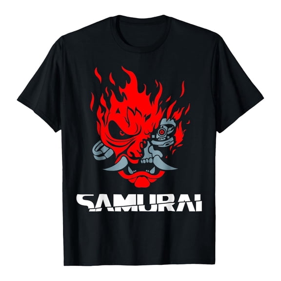 Tiweut OniCyborg Cyberpunk T Shirt Unisex Adults Short Sleeve Loose Pullover Tops,Black