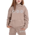 thumbnail image 1 of Tiweut Outfits for Girls Hoodies and Joggers Floral Printed Tracksuit Kids Cloth Set,8-9 Y, 1 of 6