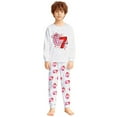 thumbnail image 1 of Tiweut Outfits for Kids Unisex Pajama 67 Printed 2 Piece Tops and Pants Nightwear Suit Set, 1 of 4
