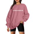 thumbnail image 1 of Tiweut Oversized Christian Sweatshirt Women Faith Over Fear Sweater Christian Religious Sayings Pullover Long Sleeve Shirt,Pink,S, 1 of 5