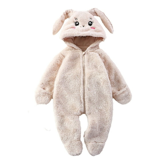 Tiweut Rompers for Boys Baby Long Sleeve Hooded Panda Outfit Suit Fold Over Mittens Footies Girls Winter Snowsuit Clothes Jumpsuits for Boy 3-6 M