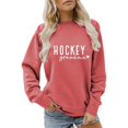 thumbnail image 1 of Tiweut Round Neck Sweatshirt for Women Pullover Sweatshirt Loose Long Sleeve Letter Print Blouse, 1 of 3