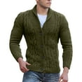 thumbnail image 1 of Tiweut Sweaters for Men Knit Cardigan Sweater Shawl Lapel Loose Fit Long Sleeve Slim Fit Button Man Tops Green,M, 1 of 6