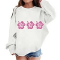 thumbnail image 1 of Tiweut Sweatshirts for Girls Kids Floral Graphic Long Sleeve Crew Neck Toddler Pullover Relaxed Fit Clothes 9-10 Y, 1 of 4