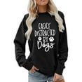 thumbnail image 1 of Tiweut Sweatshirts for Womens Ladies Fashion Fall and Winter Books Printed Long Sleeve Hooded Loose Fit Pullover Tops Black,M, 1 of 3