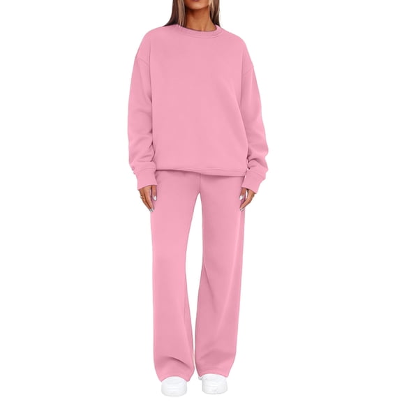 Tiweut Sweatsuits Women 2 Piece Outfit Sweatshirt and Sweatpant Sets Fall Clothing Track Suits,Pink