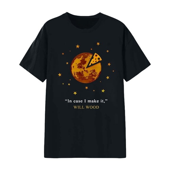 Tiweut T Shirt Women Vintage Funny in Case I Make It Classic Will Wood Letter Print Tops,Black