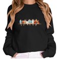 thumbnail image 1 of Tiweut Vintage Birds Sweatshirt Gift for Women Casual Long Sleeve Tshirt Cute Bird Lover Gifts Pullover Tee Tops,Black,L, 1 of 4