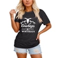 thumbnail image 1 of Tiweut Western Shirts Women Plus Size Summer Tops Rodeo Graphic Tee Short Sleeve Vintage Cowgirl T-Shirts,Grey, 1 of 3