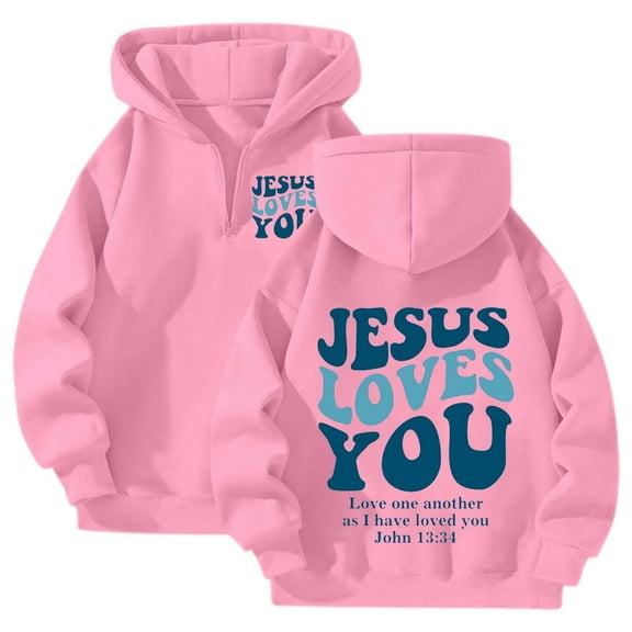 Tiweut Women Casual Hoodies Top Unisex Letter Print Hooded Zip Up Sweatshirt Streetwear Loose Fit Pullover Ladies Blouses Pink,M