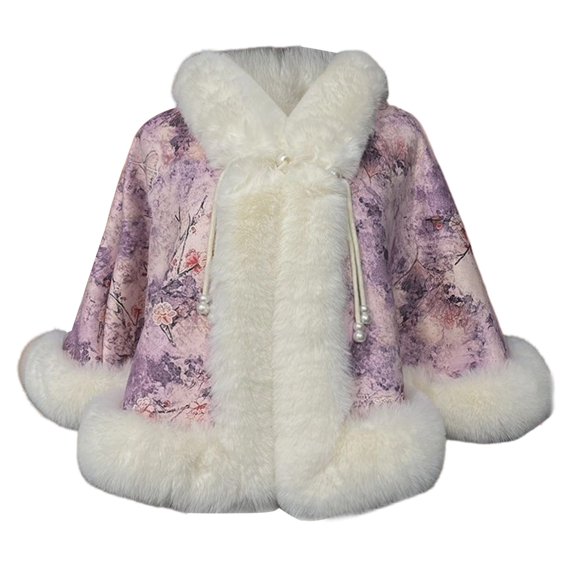 Tiweut Women Fashion Sequins Faux Fur Wraps Shawls Stoles Cape for Prom Evening Party dress Outwear Coat,Purple,One Size
