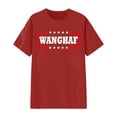 thumbnail image 1 of Tiweut Women Leisure T Shirt WANGHAF Shirt Wanghaf T-Shirt Round Neck Mens Novelty Tops,Red,3XL, 1 of 4