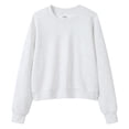 thumbnail image 1 of Tiweut Women's Sweatshirts Round Neck Long Sleeved Pure Color Loose Fit Pullover Tops Light Gray,L, 1 of 2