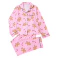 thumbnail image 1 of Tiweut Womens Casual 2 Piece Pajamas Sets Christmas Long Sleeve Lapel Floral Print Top and Long Pants Loungewear Soft Sleepwear for Cozy Nightwear Comfort Comfy Sleepwear,F-Red,S, 1 of 9